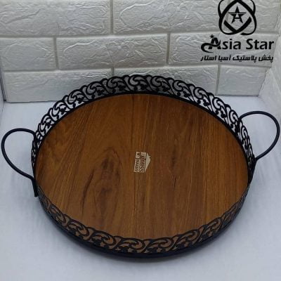 sale-tray-patterned-floor-wooden-round-pic-2