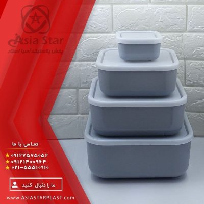 ست کاسه دربدار سیکاس در سایزبندی متنوع