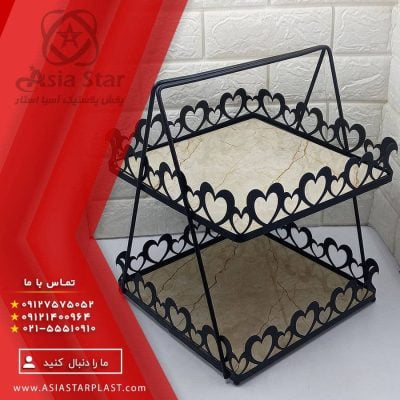 فروش عمده استند ۲ طبقه طرح قلب کف ماربل MISS MARRY