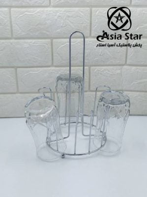 پایه لیوان رومیزی گرد - مجموعه پخش پلاستیک آسیا استار