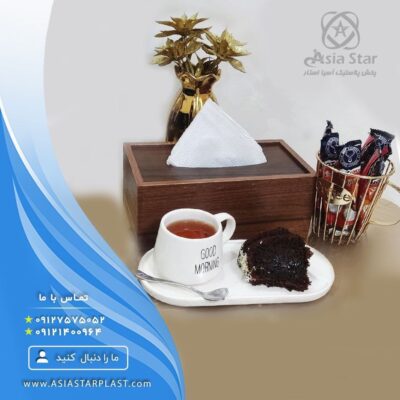 فروش عمده جا دستمال رومیزی چوبی الماس
